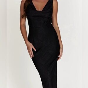 Meshki Fallon Cowl Midi Dress